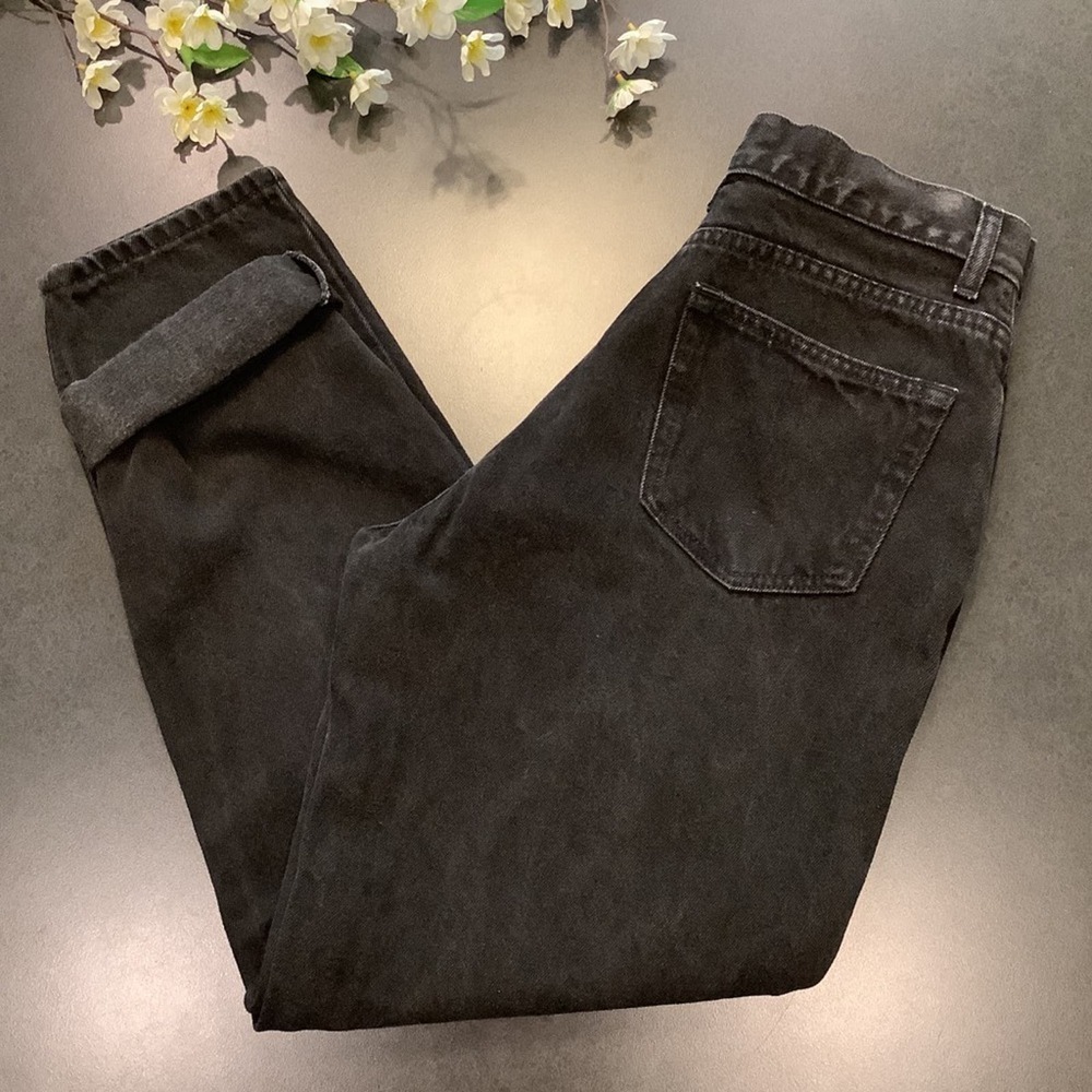 Vintage GAP Classic Fit Ankle 90’s High Waist Tapered Mom Jeans Faded Black